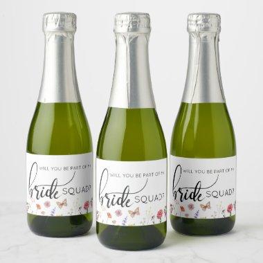 Bridesmaid Proposal Wild Flowers Sparkling Wine La Sparkling Wine Label