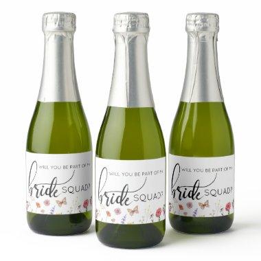 Bridesmaid Proposal Wild Flowers Sparkling Wine La Sparkling Wine Label