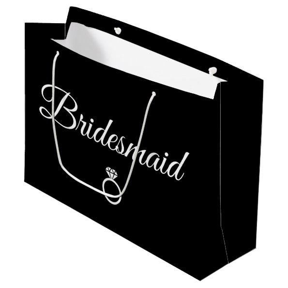 Bridesmaid ring large gift bag