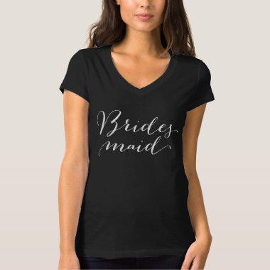 Bridesmaid Script Bridal Party Wedding T-shirt