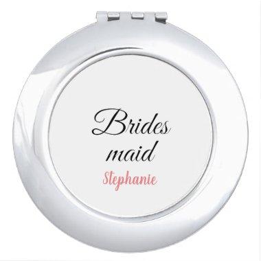 Bridesmaid Wedding Gift Party Favor Custom Name Compact Mirror