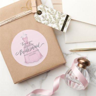 Bridesmaid Wedding Gifts Bride Personalized Classic Round Sticker