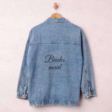 Bridesmaid Weddings Gift Party Favor Stylish Denim Jacket