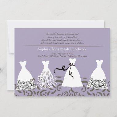 Bridesmaid's Lunch Lavender Background Invitations