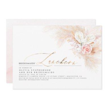 Bridesmaids Luncheon Pampas Grass Bridal Shower Invitations