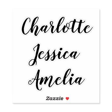 Bridesmaids Names Personalized Vinyl Decal Sticker