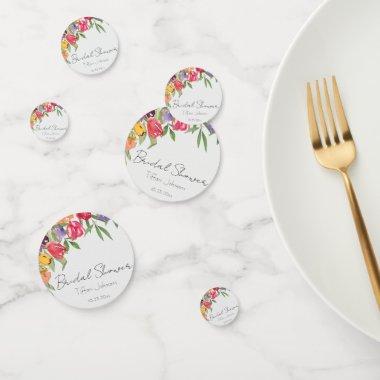 Bright and Fun Tulips Bridal Shower Confetti