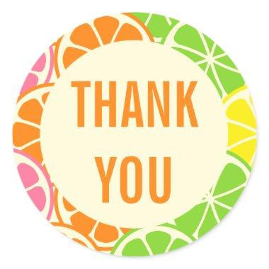 Bright and Modern Citrus Slices Party Sticker