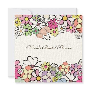 Bright Blossoms Custom Bridal Shower Invitations