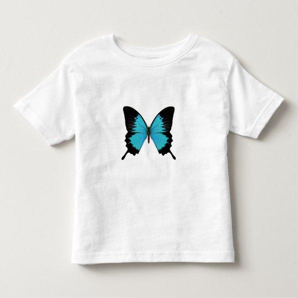 Bright Blue & Black Butterfly Original Colors Toddler T-shirt