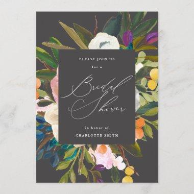 Bright Citrus Flowers | Bridal Shower Invitations