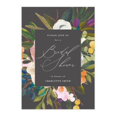 Bright Citrus Flowers | Bridal Shower Invitations