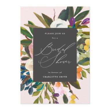 Bright Citrus Flowers | Bridal Shower Invitations