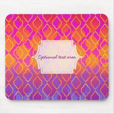 Bright Colors Arabian Moroccan Glam Indian Theme Mouse Pad