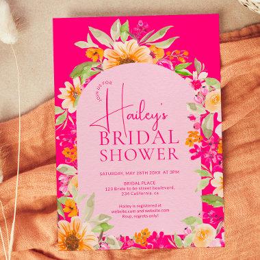 Bright Country floral watercolor bridal shower Invitations