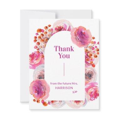 Bright Floral Arch Bridal Shower Thank You Invitations