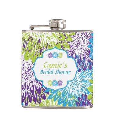 Bright Floral Bridal Shower Flask