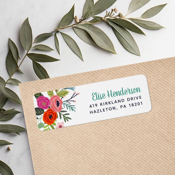 Bright Floral Personalized Return Address Labels