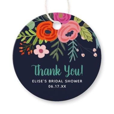 Bright Floral Thank You Bridal Shower Favor Tags