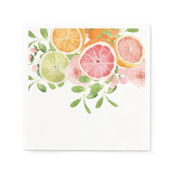 Bright flower and citrus  napkins