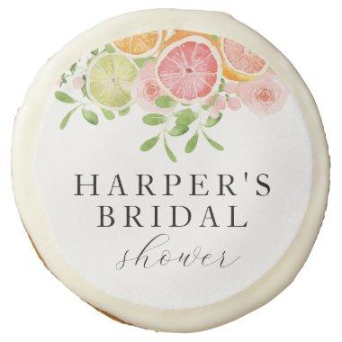 Bright flower and citrus  sugar cookie