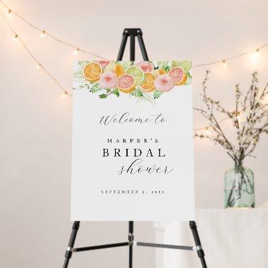 Bright Flowers and Citrus  Welcome Foam Board