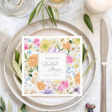 Bright Garden Floral Spring Summer  Napkins