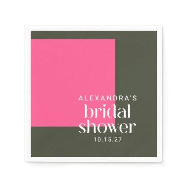 Bright Mod Groovy Pink Green  Custom Napkins