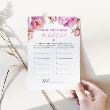 Bright pink petals How old was the bride game Invitations