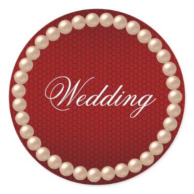 Bright Red Wedding Sticker