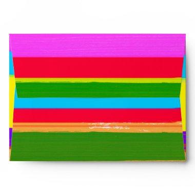 Bright Stripes Fiesta Cinco De Mayo Birthday Party Envelope