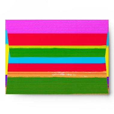 Bright Stripes Fiesta Cinco De Mayo Birthday Party Envelope