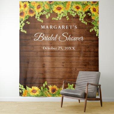 Bright Sunflower Rustic Wood Photo Booth Backdrop