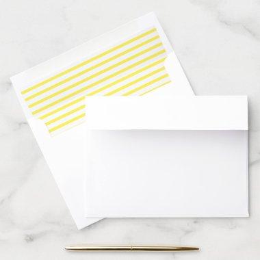 Bright Yellow and White Striped Envelope Liner