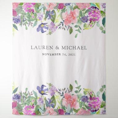 Brightly Colored Floral | Photo Booth Prop Tapestry