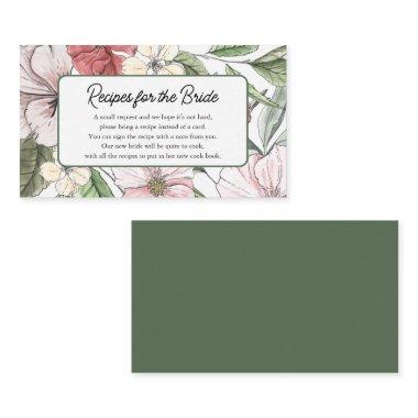 Bring a Recipe Summer & Fall Flowers Bridal Shower Enclosure Invitations