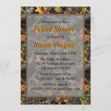 Brown - Camo Bridal Shower Invitations