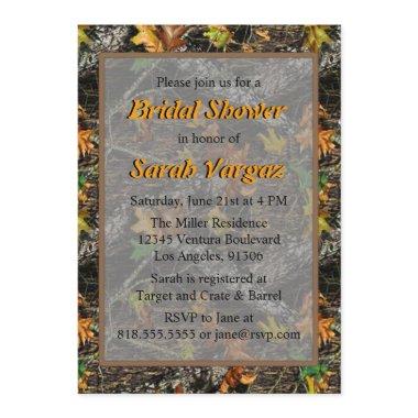 Brown - Camo Bridal Shower Invitations