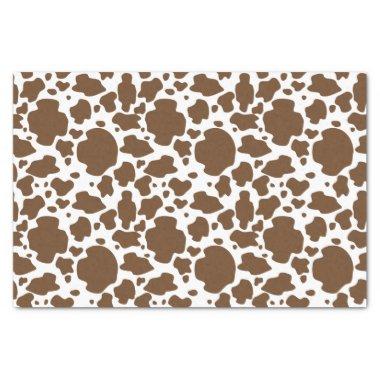 Brown Cow Spots Faux Cowhide Pattern Tissue Paper