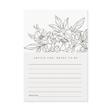 Brown Floral Sketch Advice For Bride  Enclosure