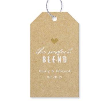 Brown Kraft The Perfect Blend Wedding Favor Tags