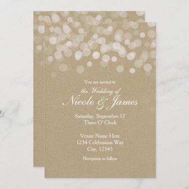 Brown Paper Simple Rustic Wedding Invitations