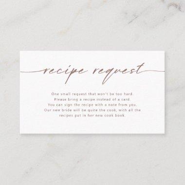 Brown Script Bridal Recipe Request Invitations