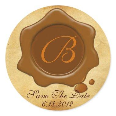 BROWN WAX SEAL PARCHMENT Monogram