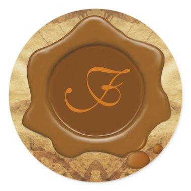 BROWN WAX SEAL PARCHMENT Monogram