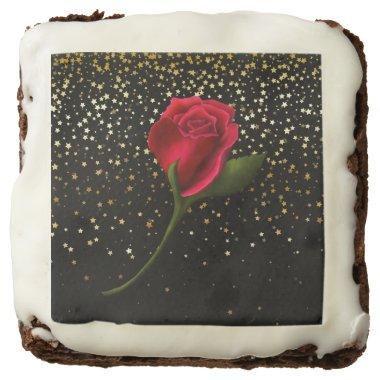 Brownie Veronica's Treats-Red Rose Bud & Stars