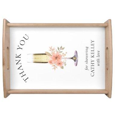 Brunch and Bubbly Bridal Shower Champagne Serving Tray