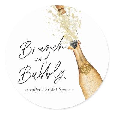 Brunch and Bubbly  Classic Round Stic Classic Round Sticker