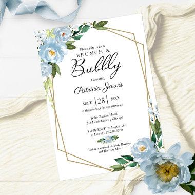 Brunch And Bubbly  Dusty Blue Floral