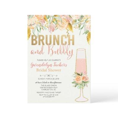 Brunch and Bubbly Bridal Shower Invitations